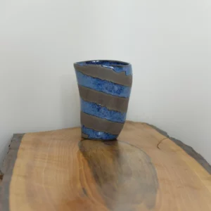 Mate tök - Kézműves kerámia szarv, Kék