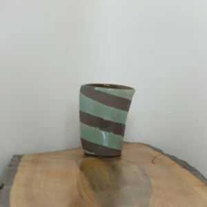 Mate tök - Kézműves kerámia szarv, Türkiz